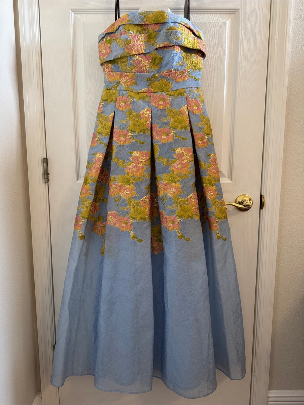 Theia Leia Jacquard Dress Serenity Blue Size 4 NWT - Picture 8 of 13